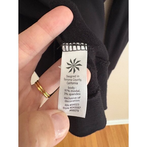 Athleta Studio Zip Boatneck Casual Top Zip Shoulder Details Size Small Tall - Picture 10 of 14